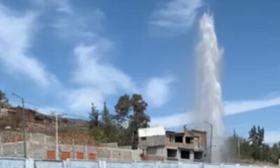 Provocan presuntos paracaidistas fuga de agua atrás del Estadio Morelos