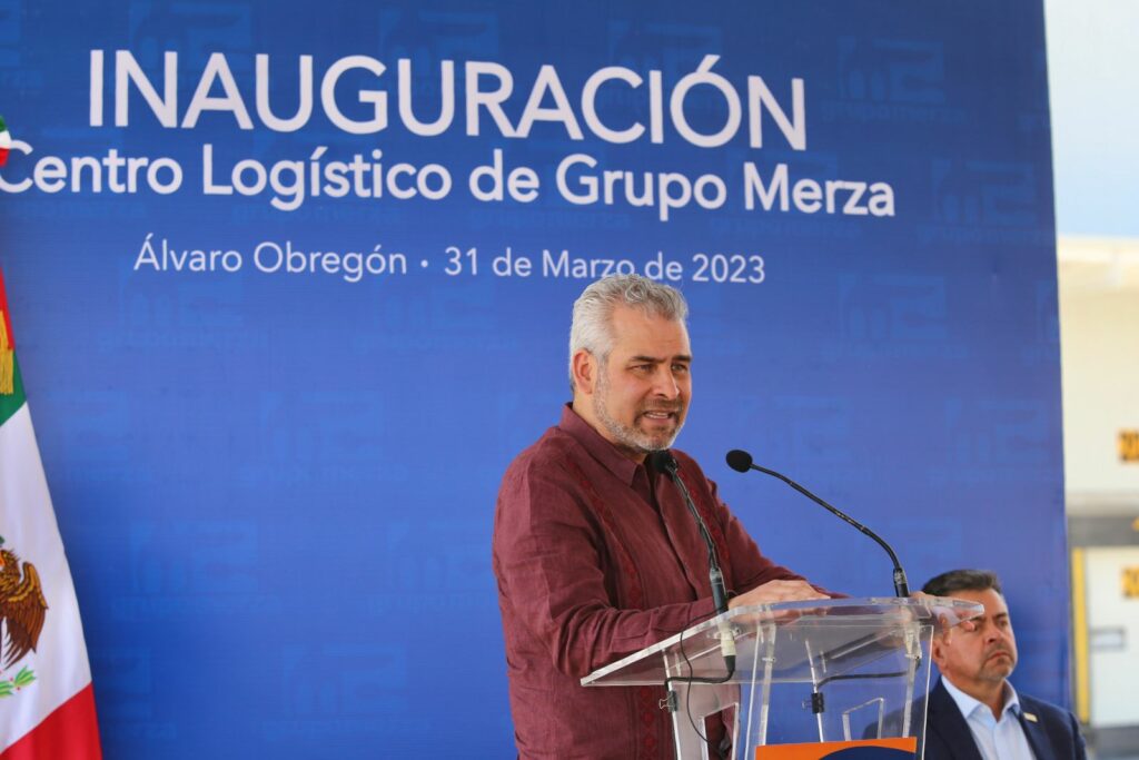 Ramírez Bedolla inaugura centro logístico de Grupo Merza