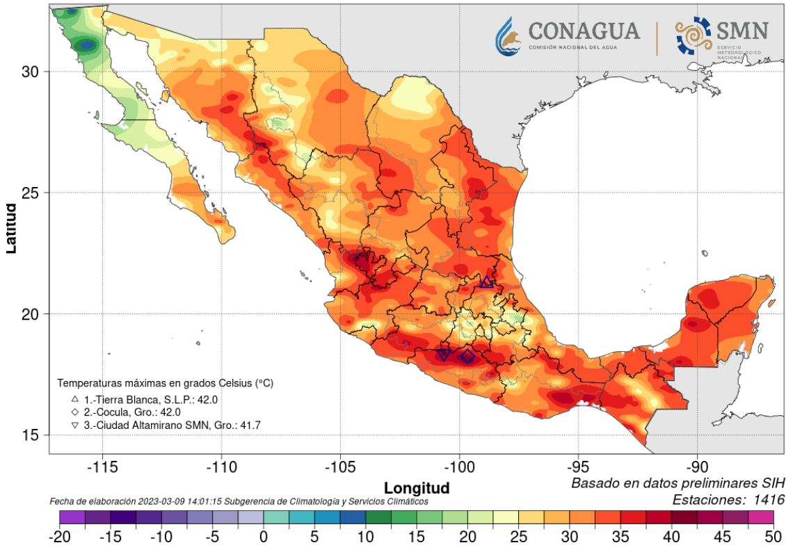 ¡Protéjase! SMN anuncia mucho calor para Guerrero, Morelos y Michoacán