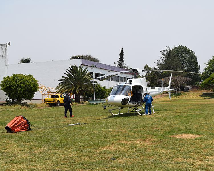 Disponibles dos helicópteros del estado para combatir incendios Bedolla