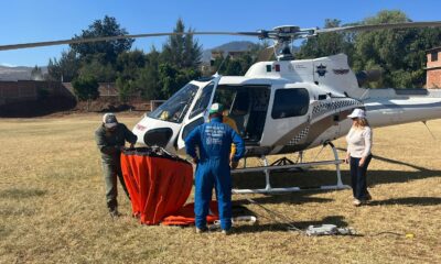 Michoacán helicóptero incendio Cotija