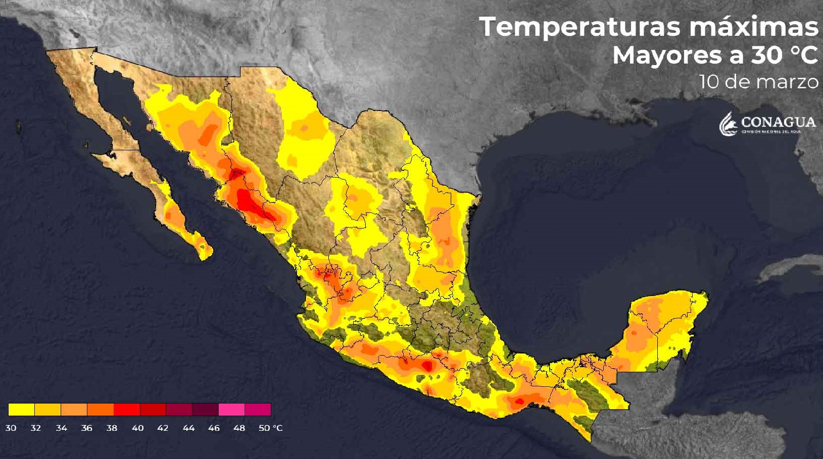 Continuarán altas temperaturas de hasta 45 °C en Michoacán, Guerrero y Morelos