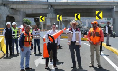 Alfredo Ramírez Bedolla y el titular de la SCOP realizaron una visita al distribuidor vial de la salida a Mil Cumbres