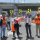 Alfredo Ramírez Bedolla y el titular de la SCOP realizaron una visita al distribuidor vial de la salida a Mil Cumbres