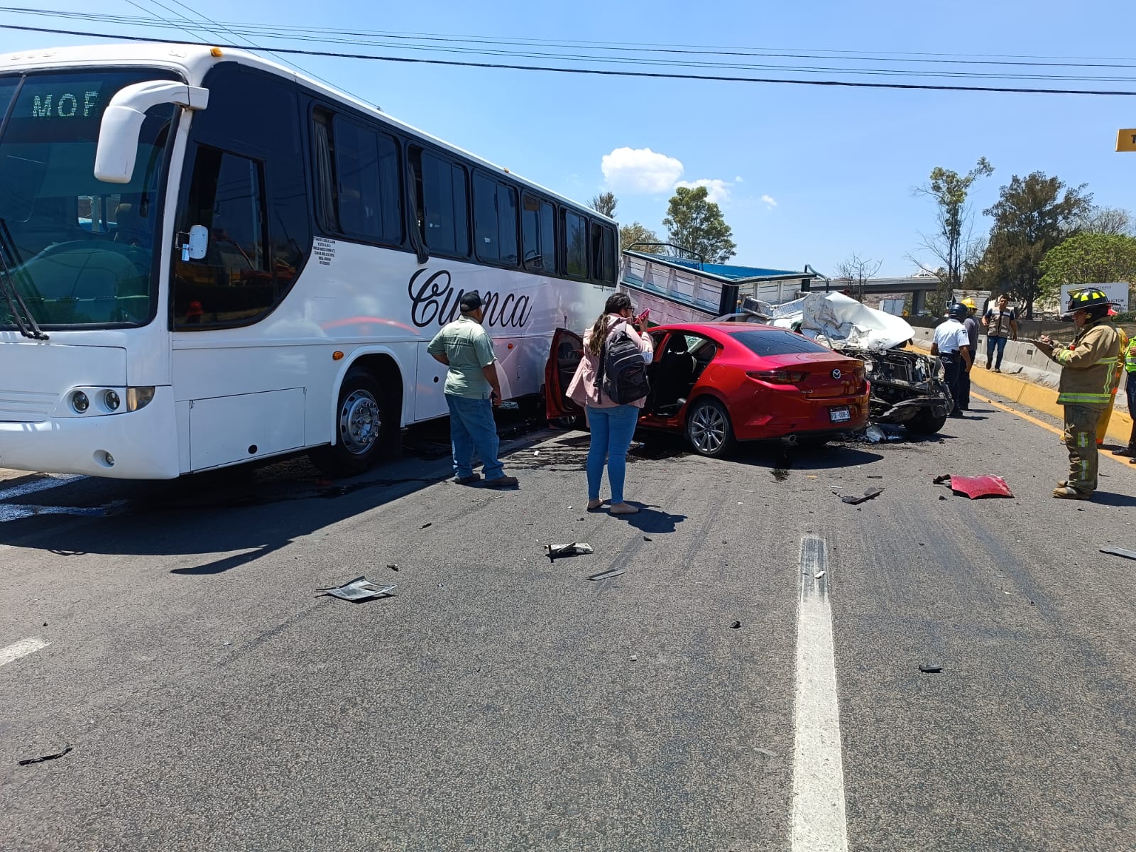 Carambola en carretera a Salamanca deja varios lesionados y daños materiales