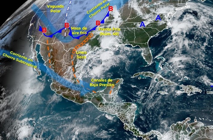 SMN prevé entrada de nuevo frente frío y lluvias