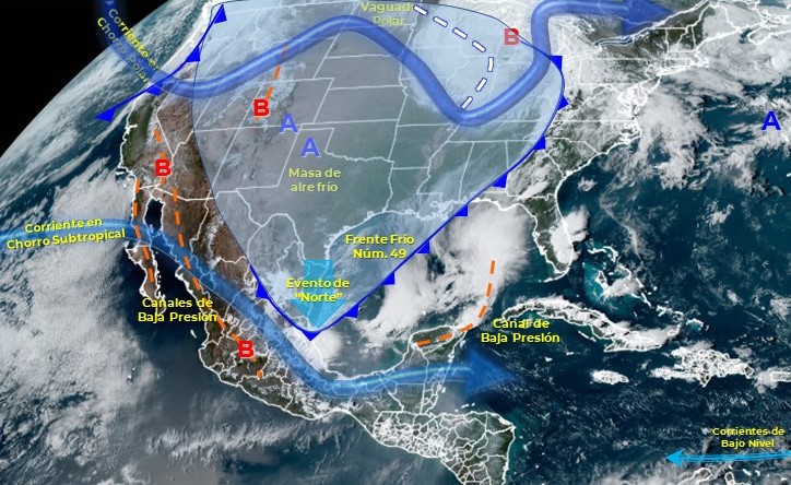 Clima México: llega el frente frío 49 con más lluvias