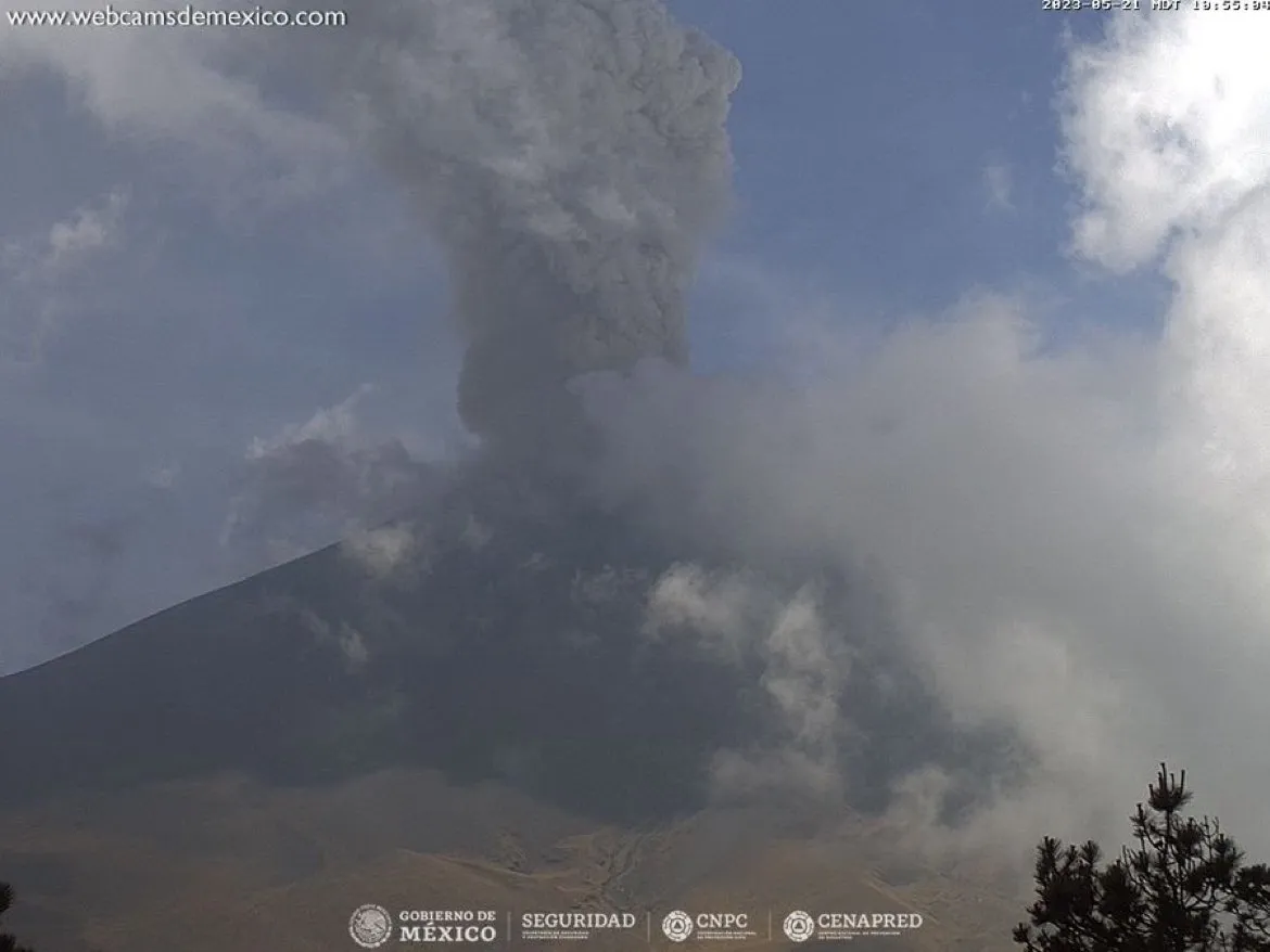 Cambia alerta volcánica del Popocatépetl a Amarillo Fase 3