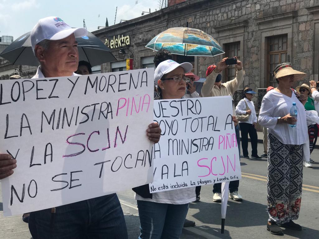 En Morelia, defensa de Suprema Corte en manos de adultos mayores