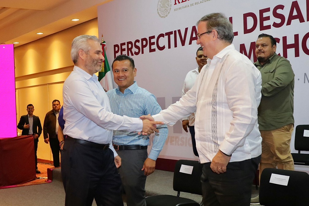 Marcelo Ebrard inversión Michoacán Bedolla