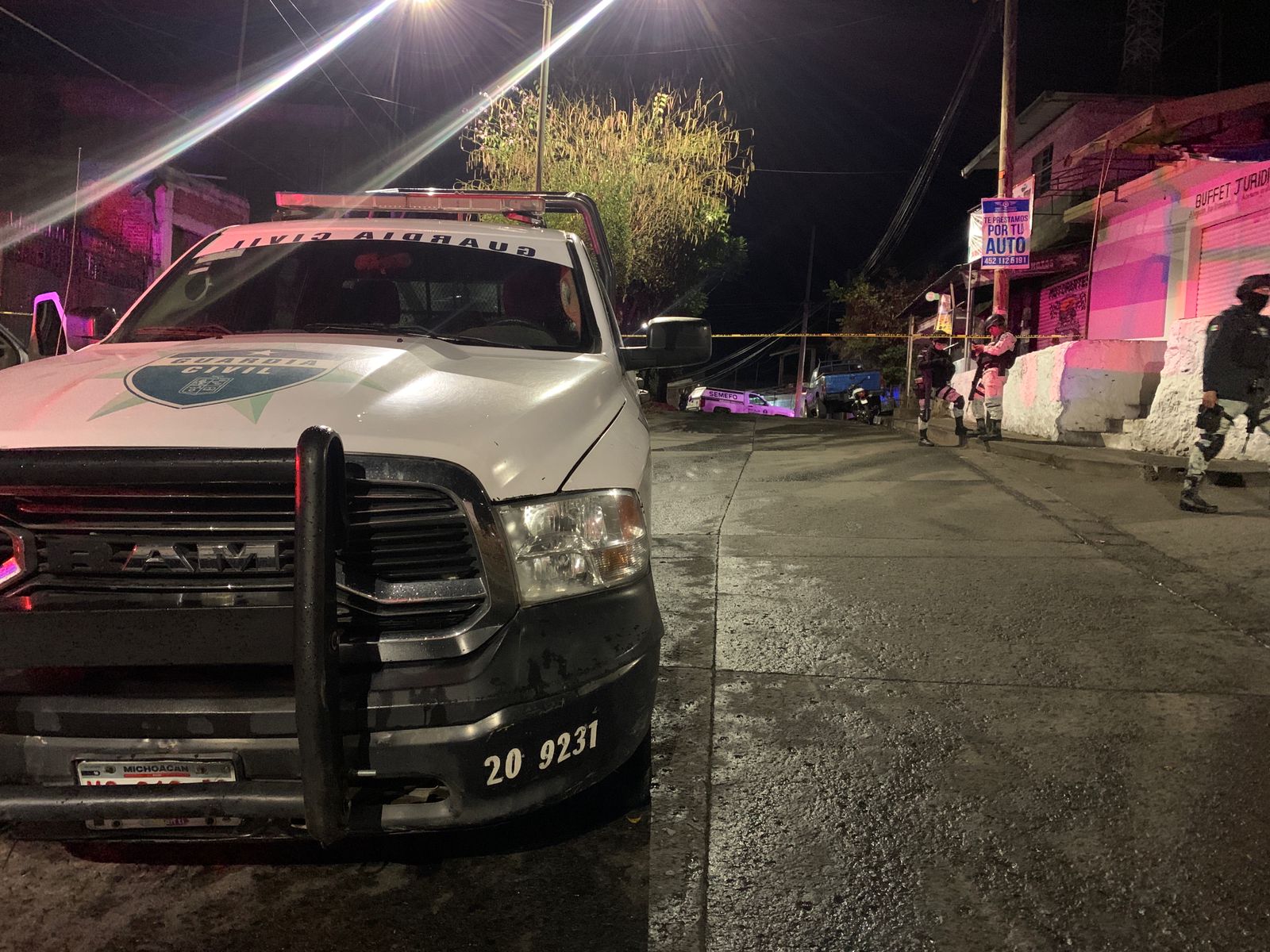 Ataque a base de taxis en Uruapan deja un muerto y un herido