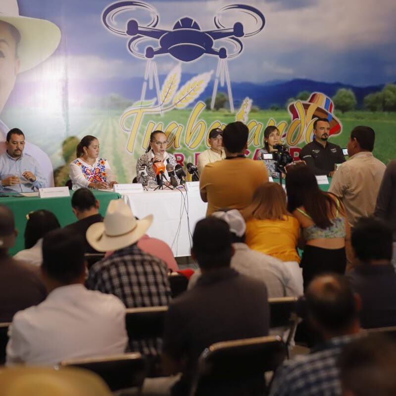 Exploran fertilizar cultivos con dron agrícola