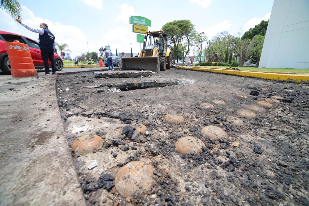 Mala calidad de obras repavimentadas en Morelia, salen a relucir con lluvia