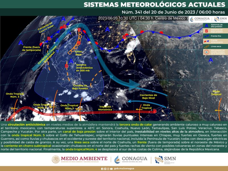 Pese a entrada de frentes fríos continuará el calor SMN