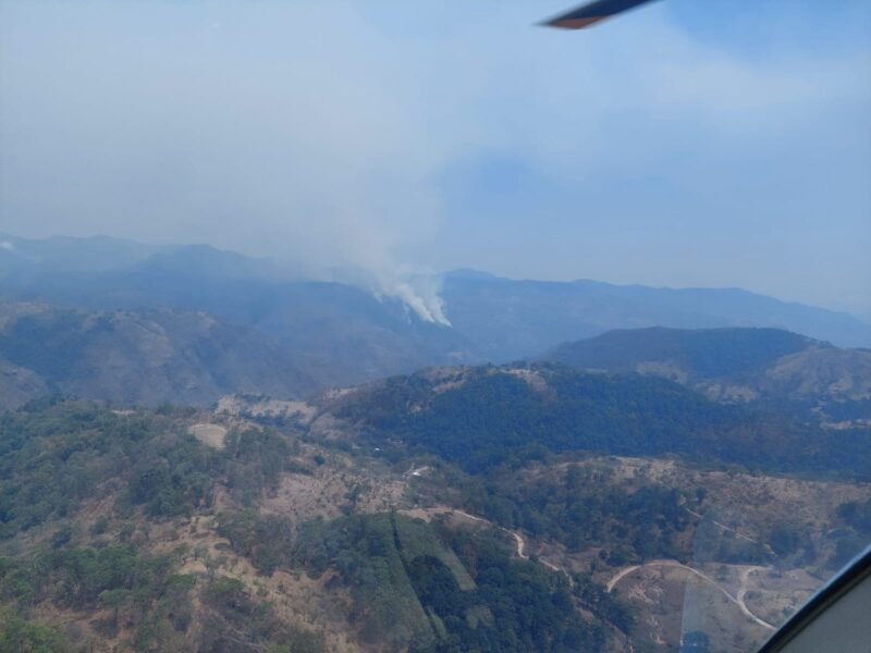 Atiende Gobierno de Michoacán incendio forestal en Madero