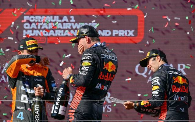 Norris rompe trofeo de Verstappen en el GP de Hungría de F1