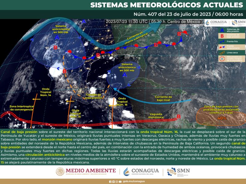 Se esperan lluvias intensas este domingo en al menos 3 estados