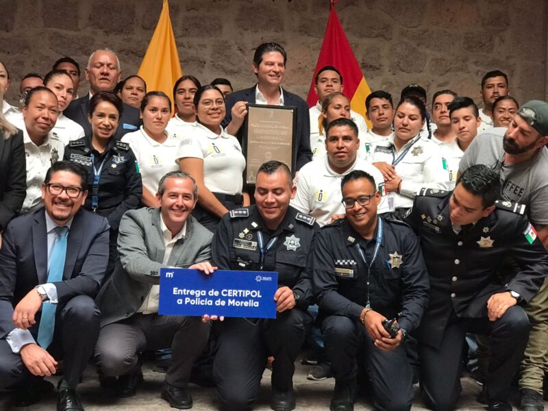 Gobierno de Morelia obtiene Certipol, certificación de actuación policial