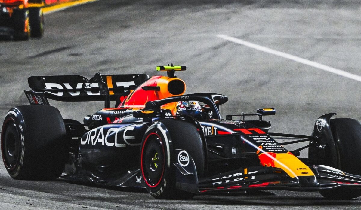 Checo Pérez concluye GP de Singapur en octavo lugar y con sanción
