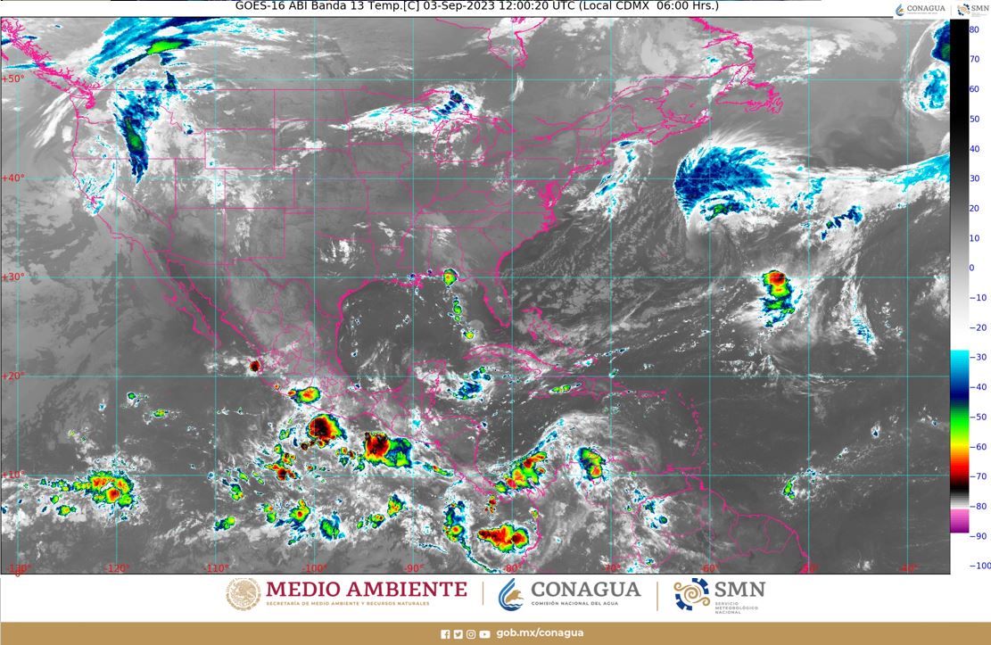 Se prevén lluvias fuertes este domingo en gran parte de México