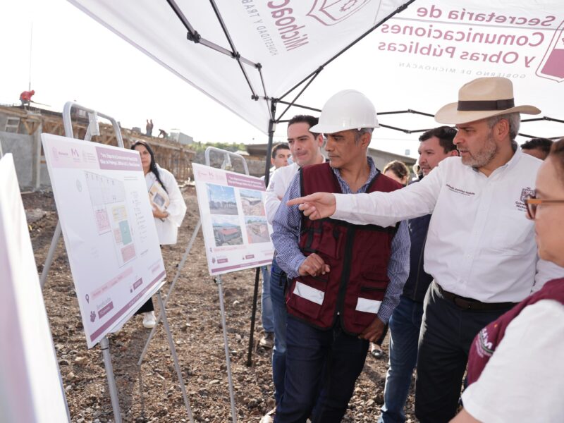 Supervisa Bedolla avances de construcción del Icatmi en Villas del Pedregal