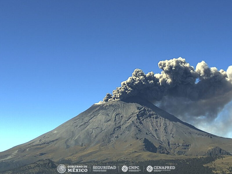 alerta por explosión en Popocatépetl