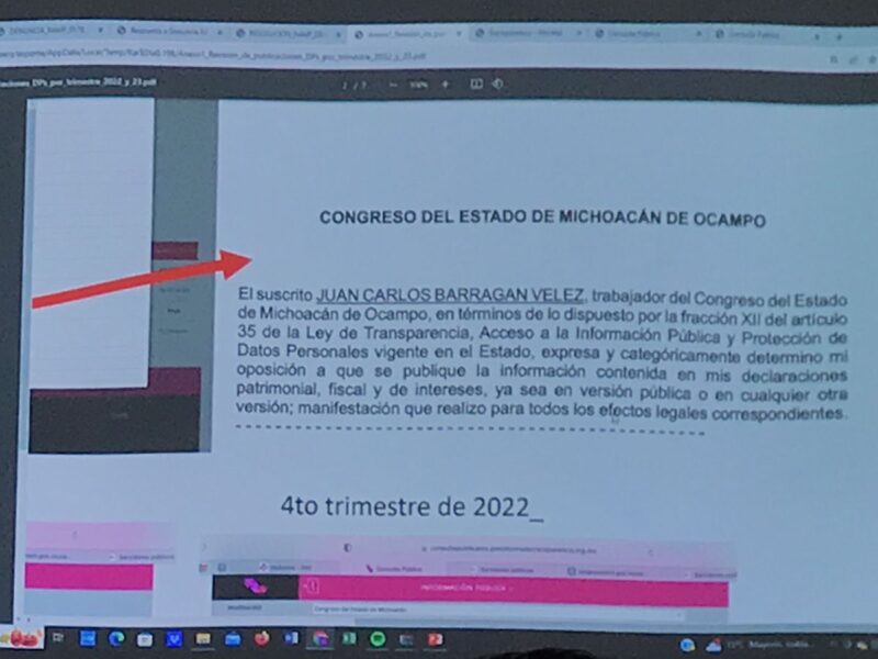 IMAIP cómplice de diputado Barragán respecto a declaraciones patrimoniales