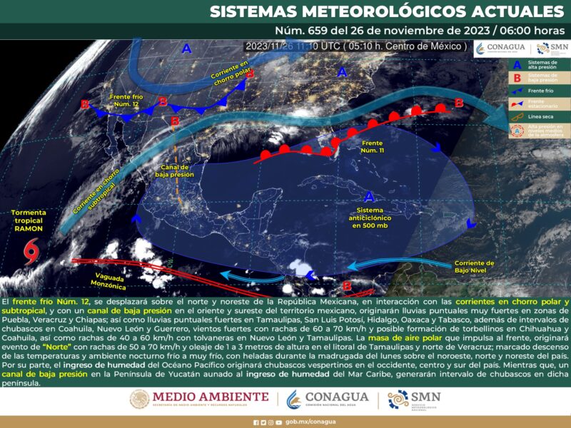 Se esperan lluvias muy fuertes en al menos 3 estados de México