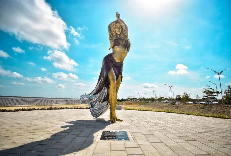 Shakira estatua en Barranquilla