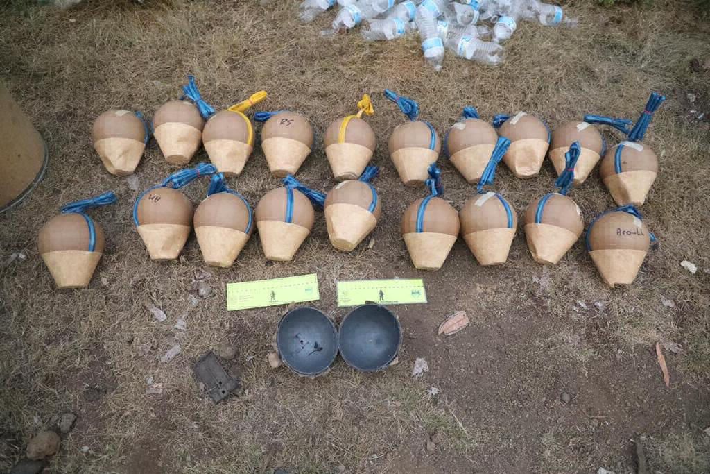 19 artefactos explosivos fueron asegurados en Michoacán