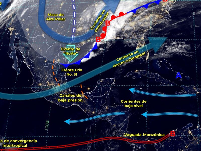 Clima frío y lluvias en diversos estados, el pronóstico para hoy