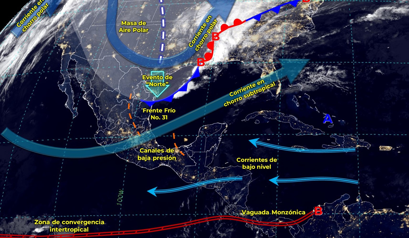 Clima frío y lluvias en diversos estados, el pronóstico para hoy