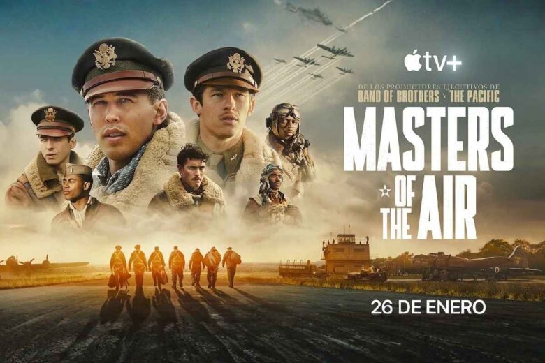 “Masters of the Air” se estrena en Apple TV, retratando la valentía y sacrificio del Grupo de Bombarderos durante la Segunda Guerra Mundial con gran elenco y producción