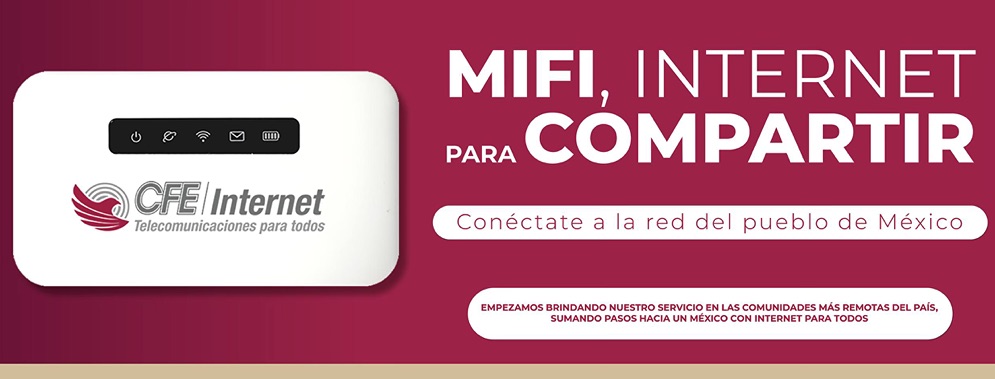 CFE presenta modem con el MiFi internet