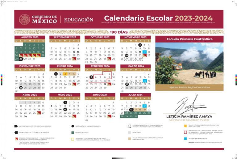 Los puentes que contempla el Calendario de la SEP