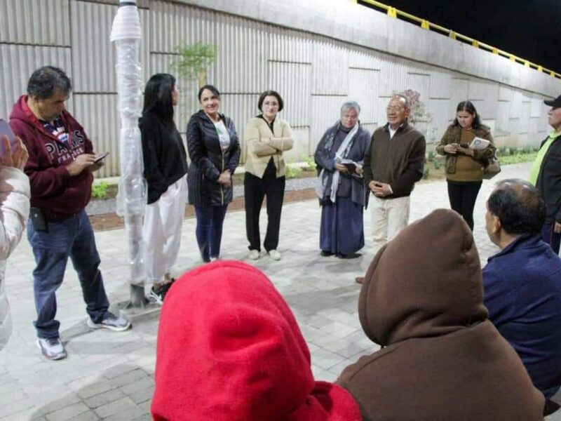 Lupita Díaz asistió a revisión del puente de Mil Cumbres