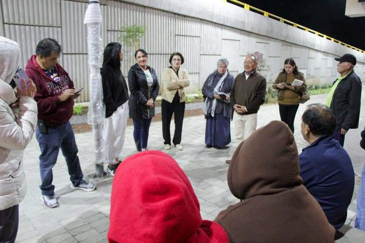 Lupita Díaz asistió a revisión del puente de Mil Cumbres