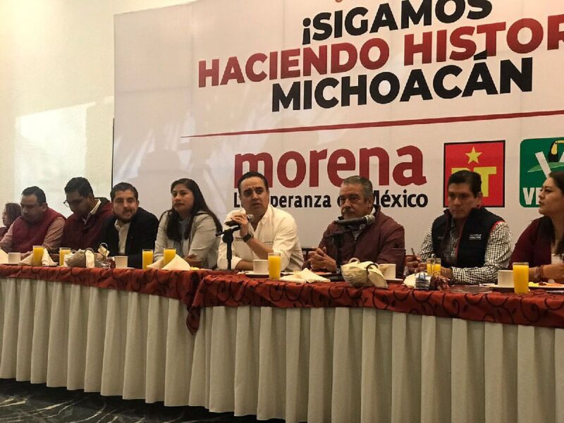 Morena irá por 11 municipios PVEM por 6 y PT por 5