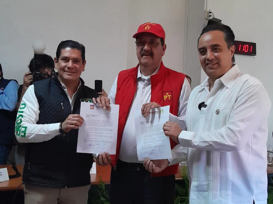 Morena, PT y Verde se distribuyen municipios