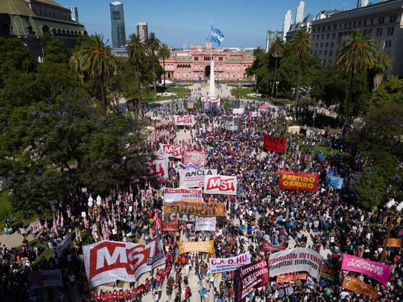Protestas en Argentina por Milei