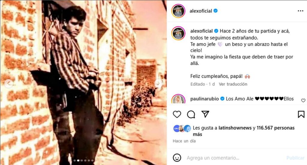 Alejandro Fernández recordó a Vicente en redes sociales