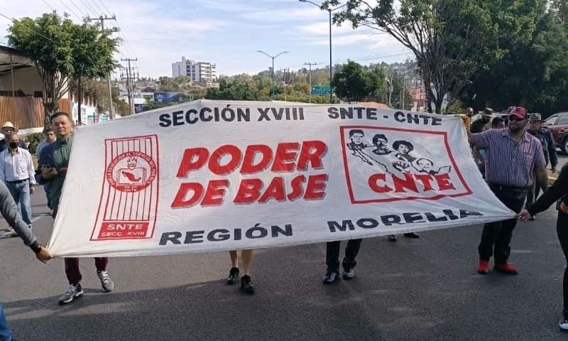 Anuncia bloqueos y marcha la CNTE en Morelia