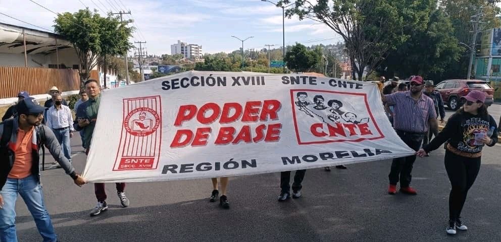 Anuncia bloqueos y marcha la CNTE en Morelia