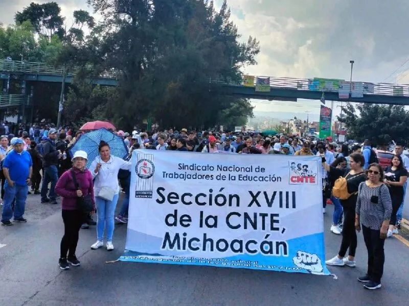 CNTE guinda respalda movilizaciones normalistas en Michoacán