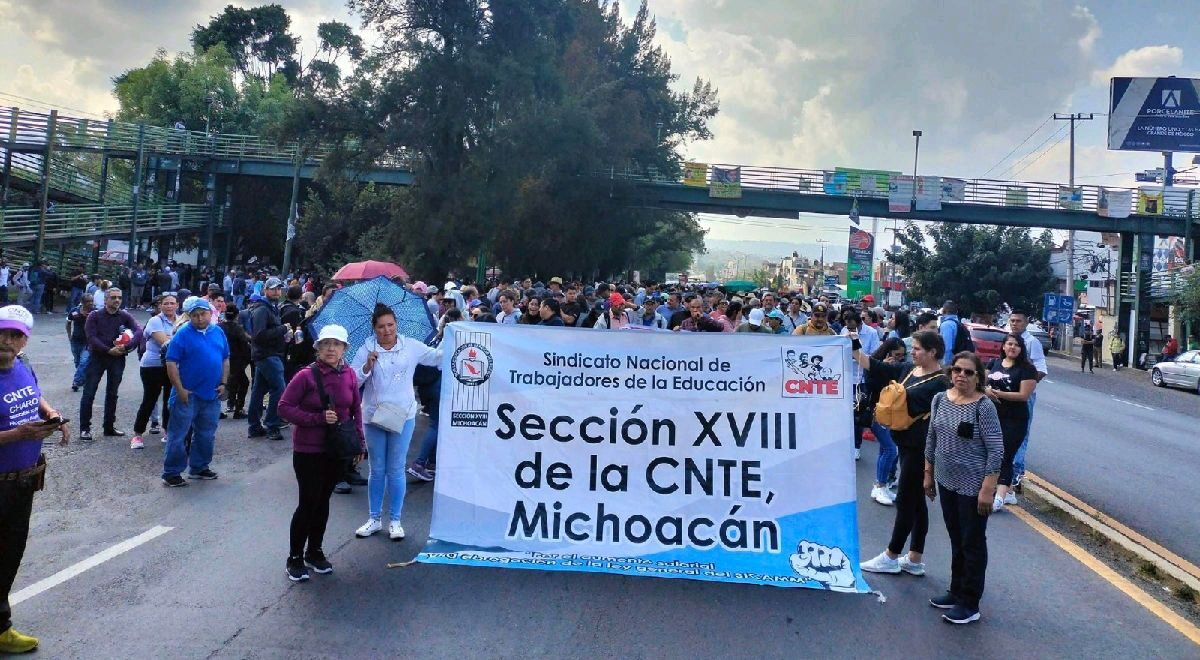 CNTE guinda respalda movilizaciones normalistas en Michoacán