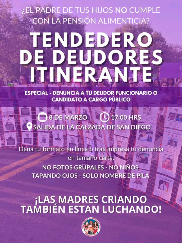 El tendedero de deudores alimentarios