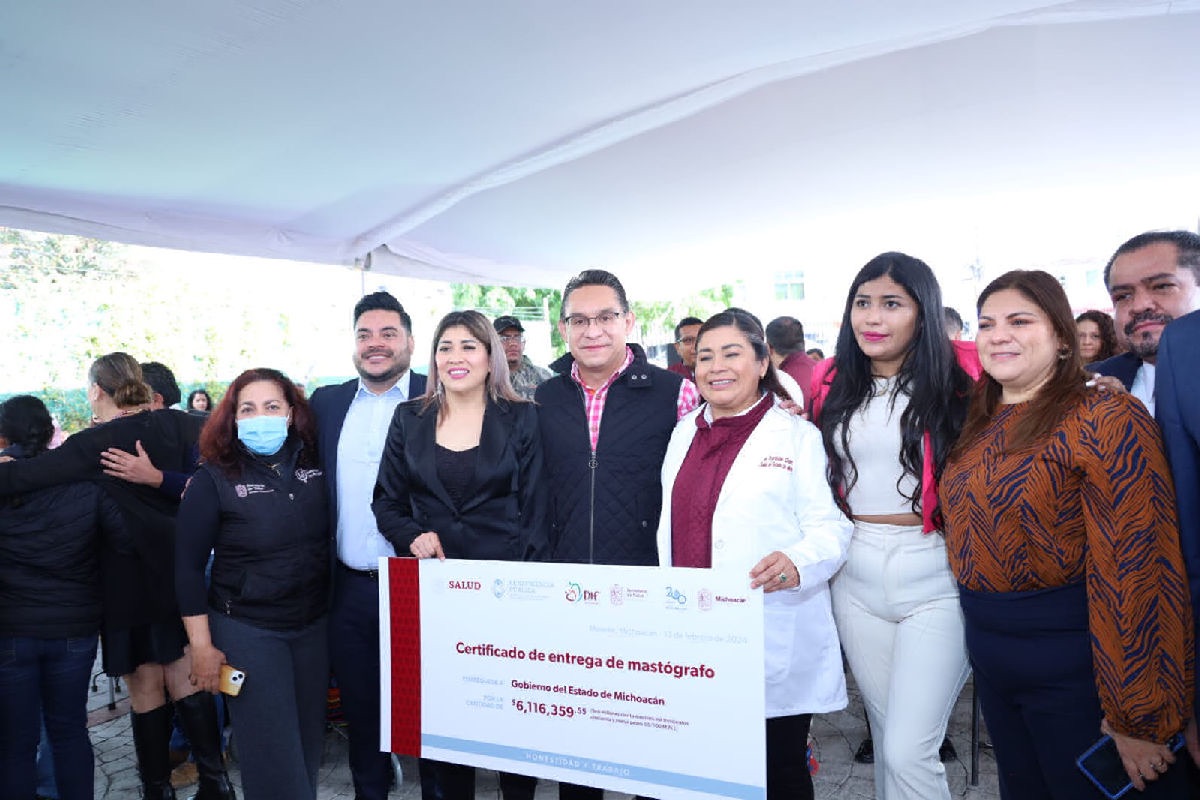 entregan a Michoacán mastógrafo para diagnóstico de cáncer de mama
