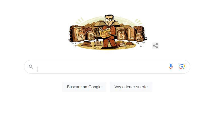 Google homenajea a Alonso Caso arqueólogo con dodle