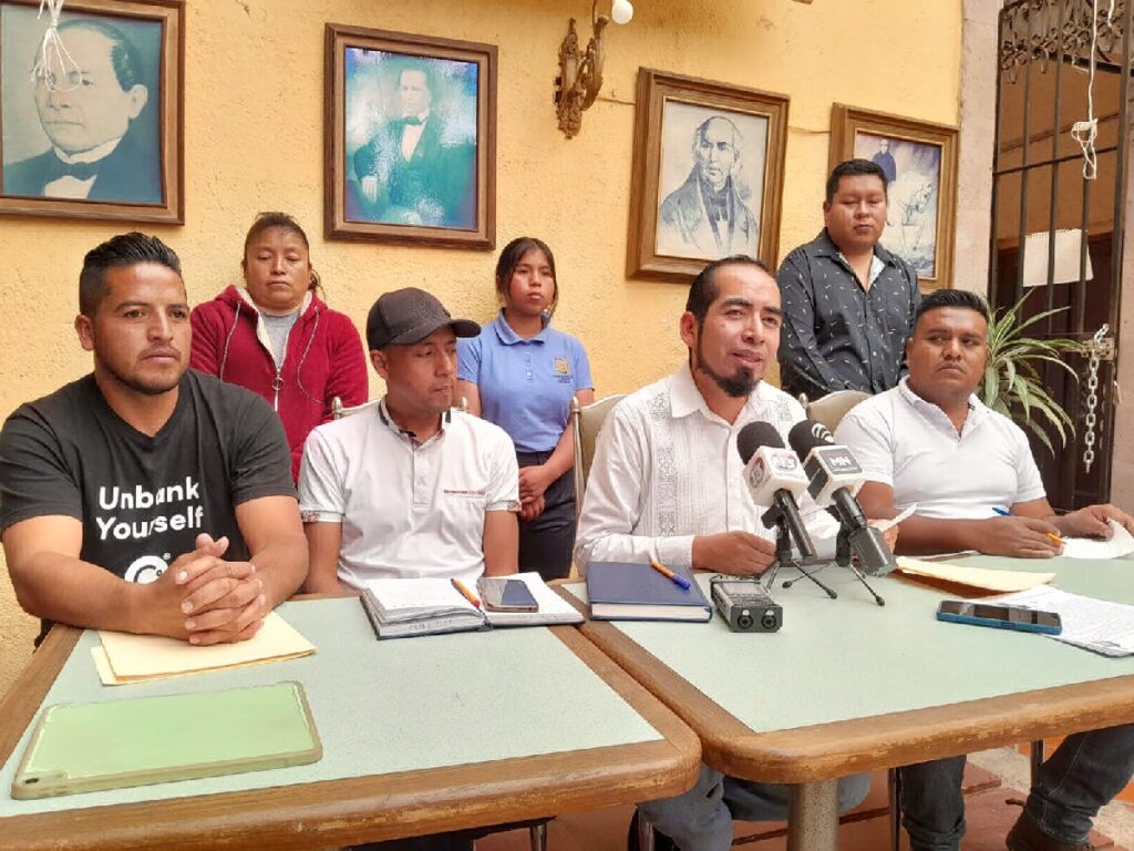 grupo de indígenas rechaza a candidato morena-pt-Verde en Ciudad Hidalgo