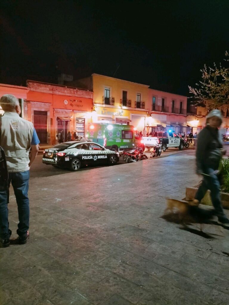 Homicidio en la Plaza Carrillo en Morelia